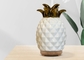 120ml Gold leaf Pineapple aromatherapy essential oil Diffuser Ceramic cold mist Ultrasonic Humidifier 7 color LED