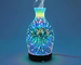 Amber Glass Aromatherapy Bottle 3D Smoke Flower Essential Oil Glass Bamboo Humidifier